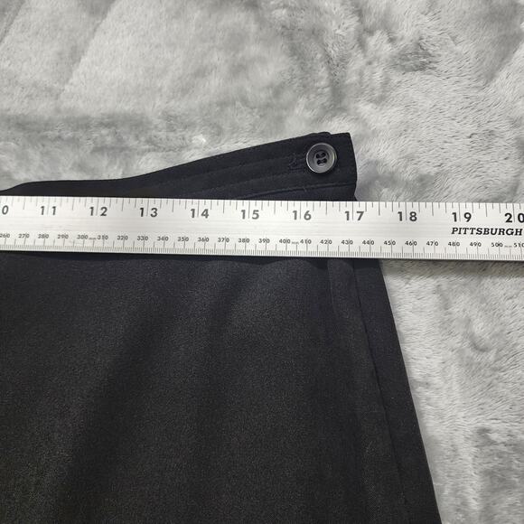 Vintage JM Collection Skirt Womens 16 Black High Rise A-Line Side Zip Midi Goth - Picture 6 of 8